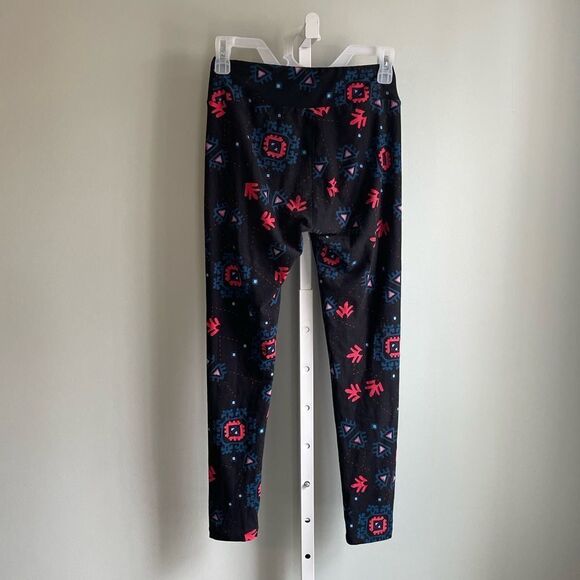 LuLaRoe Black Geometric Pattern Leggings - Picture 3 of 4